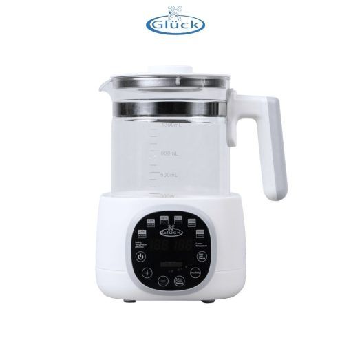 Máy đun nước pha sữa thông minh Gluck GP21 - Bình thủy tinh chịu nhiệt borosilicate